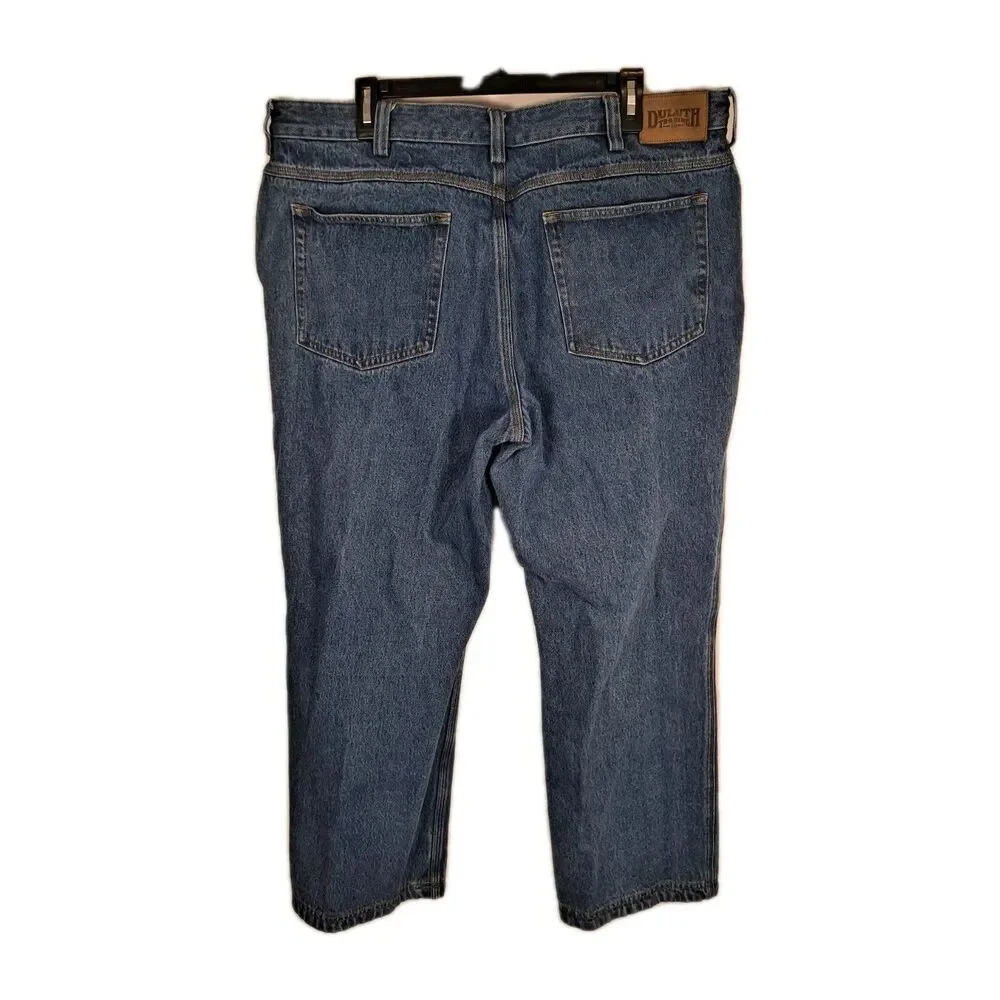 Duluth Trading Men's Jeans Size 40x30 Relaxed Fit Straight Leg Blue Denim